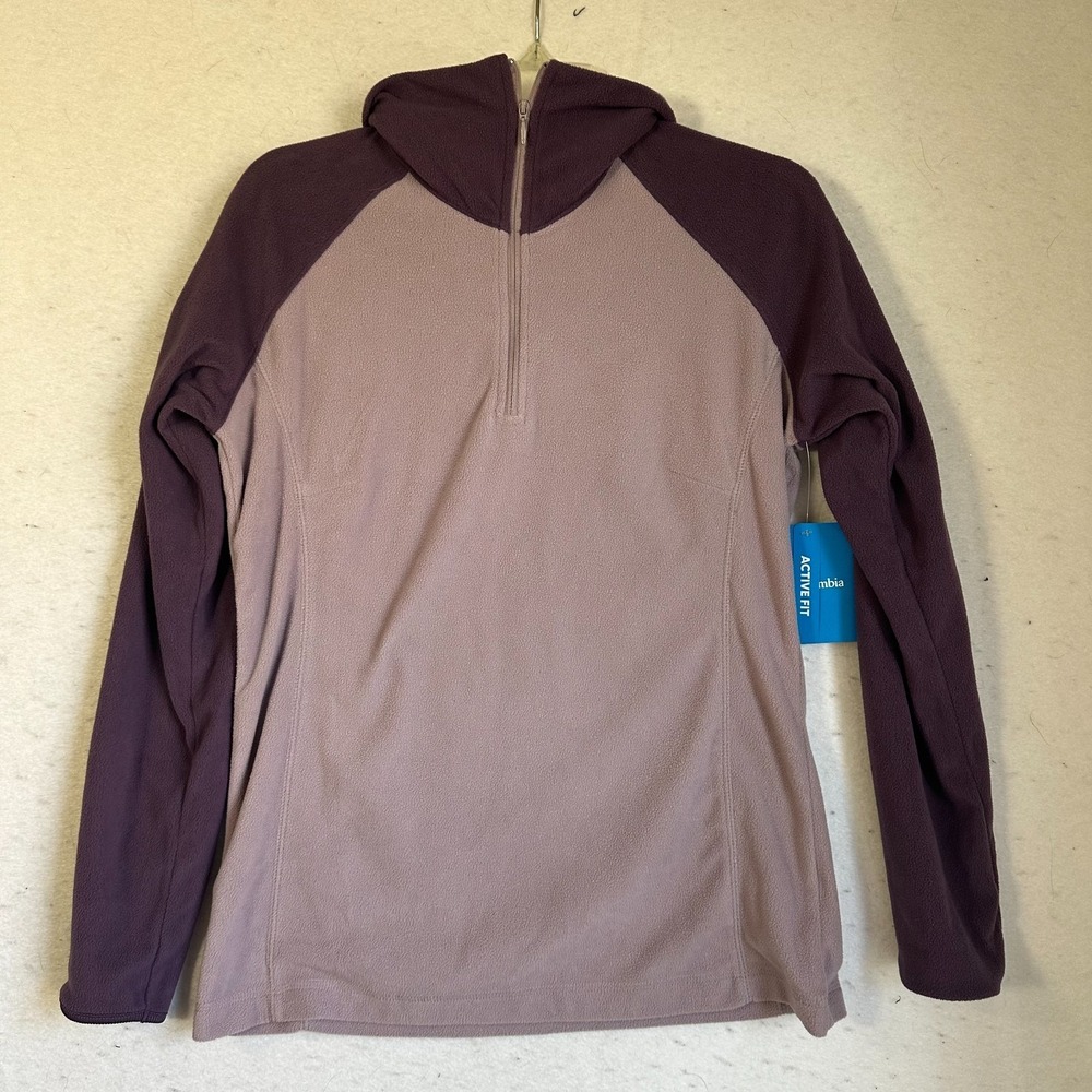 NEW $44 Women's Columbia purple Arctic Air‎ Medium Fleece 1/2 Zip Pullover
